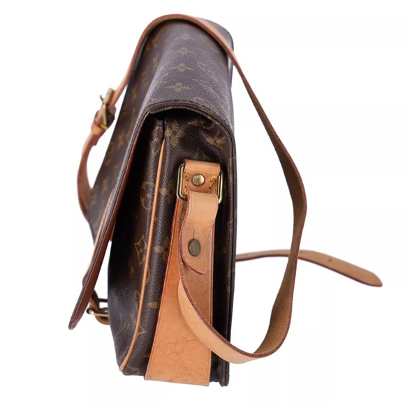 Louis Vuitton Cartouchiere GM Brown Monogram Leather Shoulder Bag M51252 - Picture 4 of 15